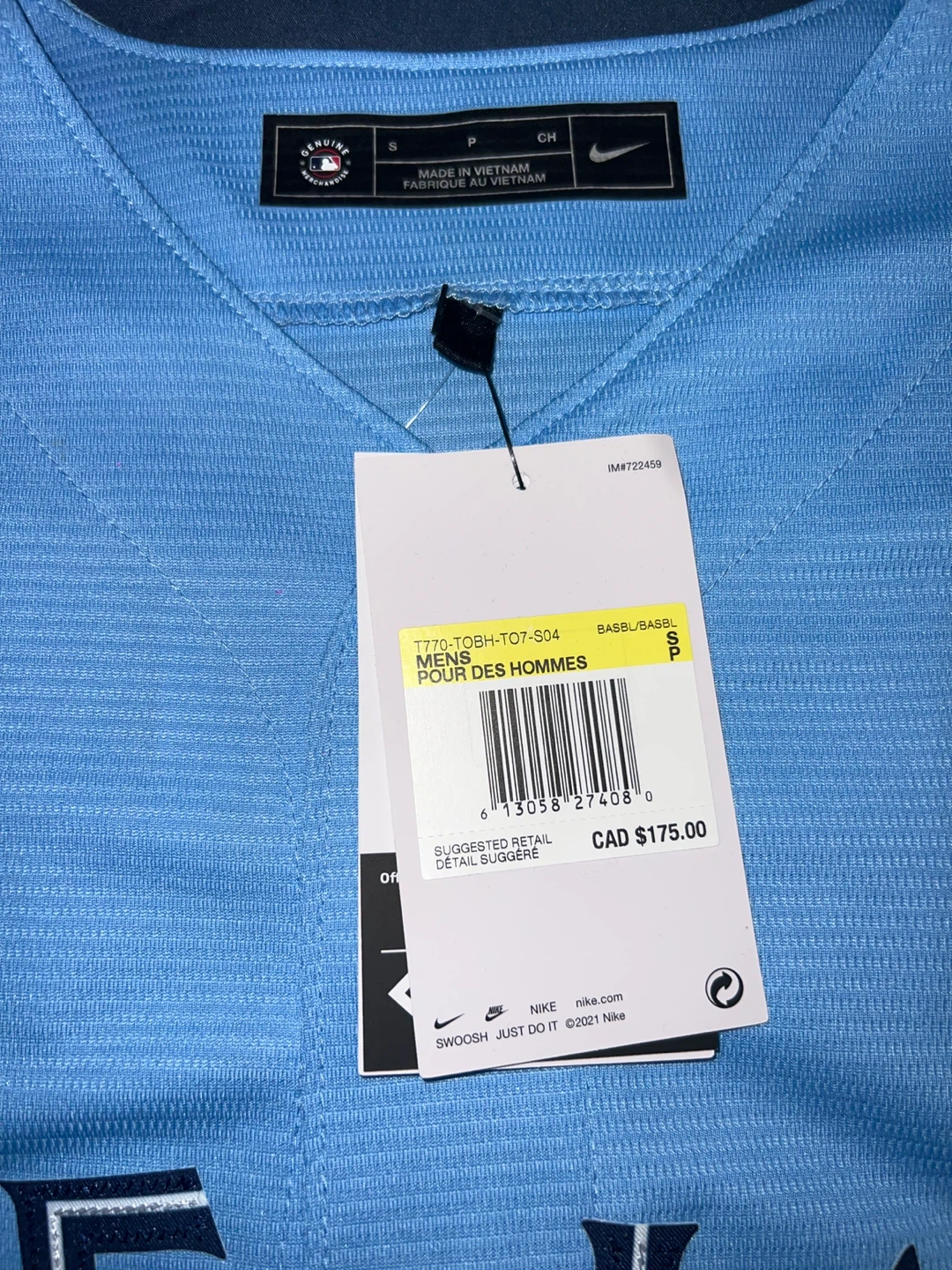 Mens Nike Blue Jays Springer #4 Jersey - Size Small - photo 3