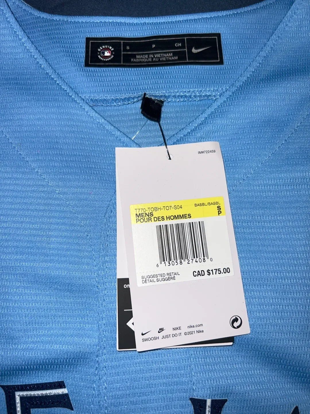 Nike Blue Jays Springer #4 Jersey - Size Small image indicator(3)