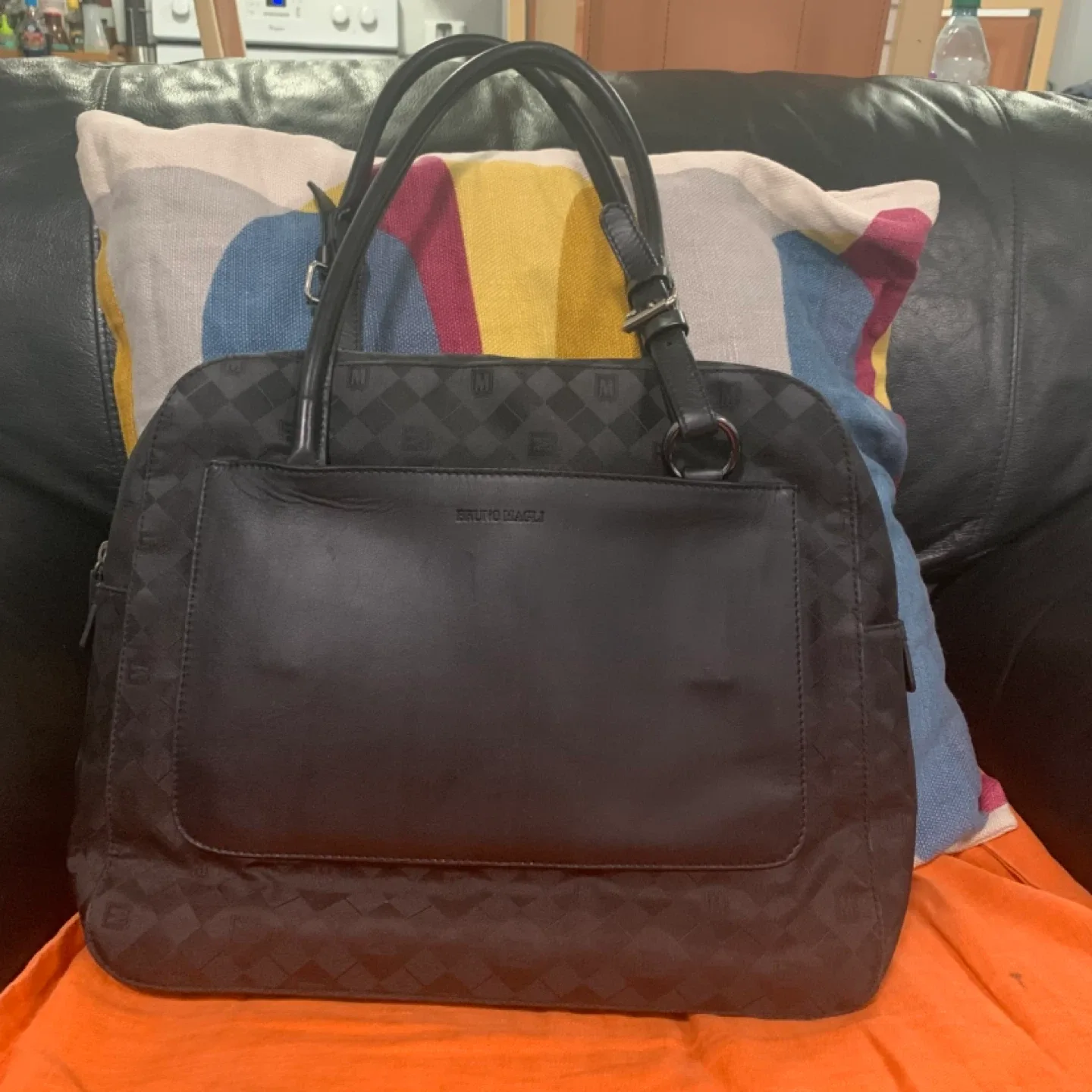 Bruno Magli Black Tote Bag image indicator(4)