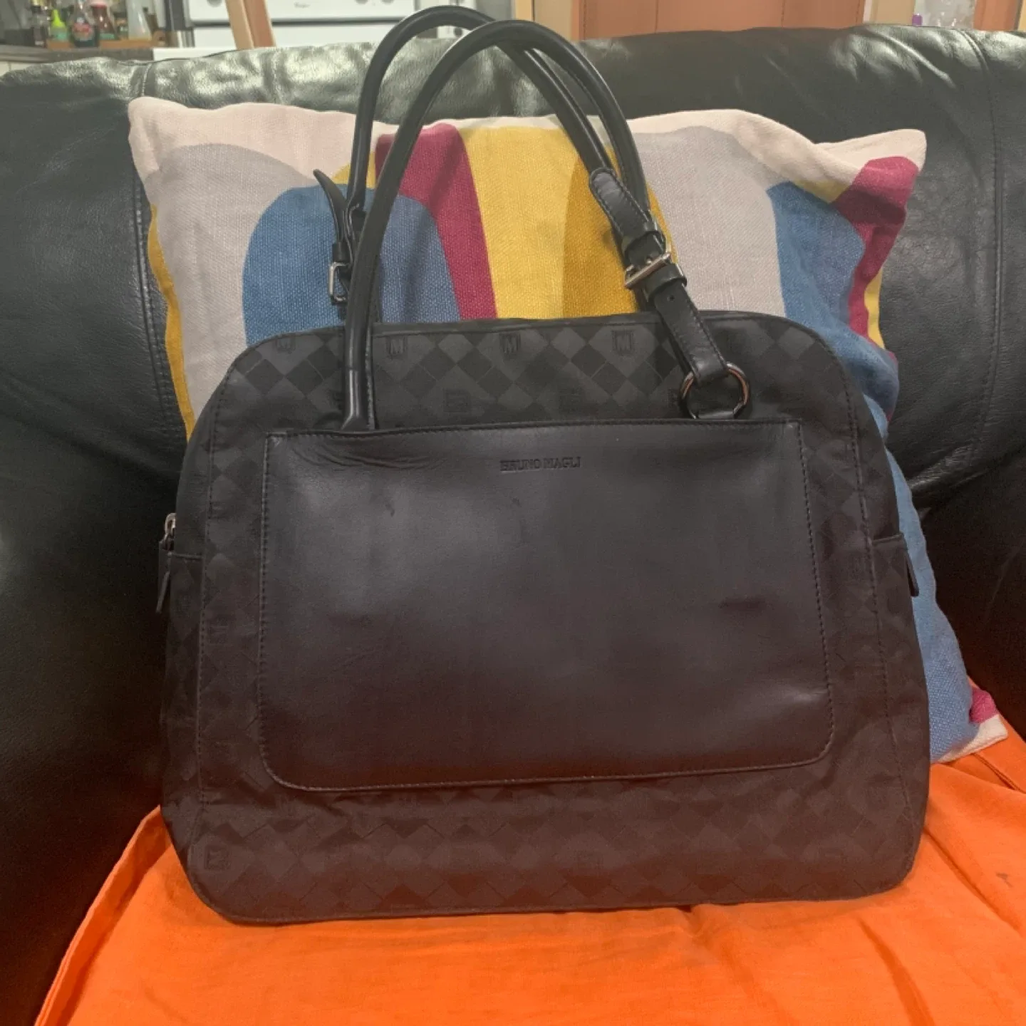 Bruno Magli Black Tote Bag