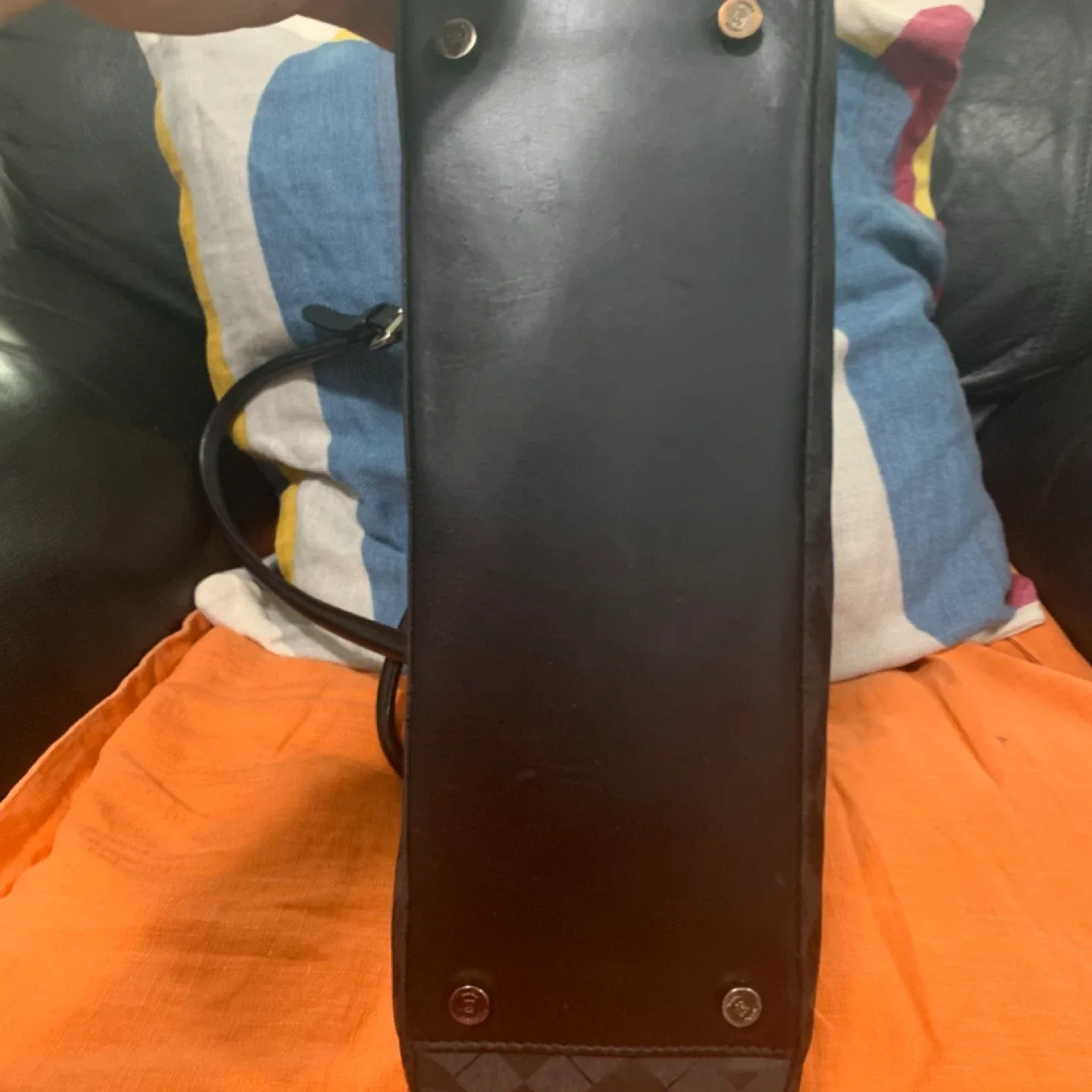 Bruno Magli Black Tote Bag image indicator(8)