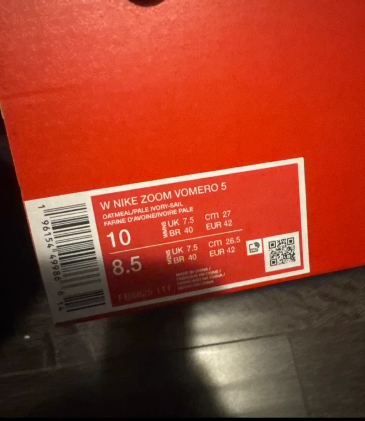 Nike Zoom Vomero 5 Oatmeal/Pale Ivory - Size 10w image indicator(2)