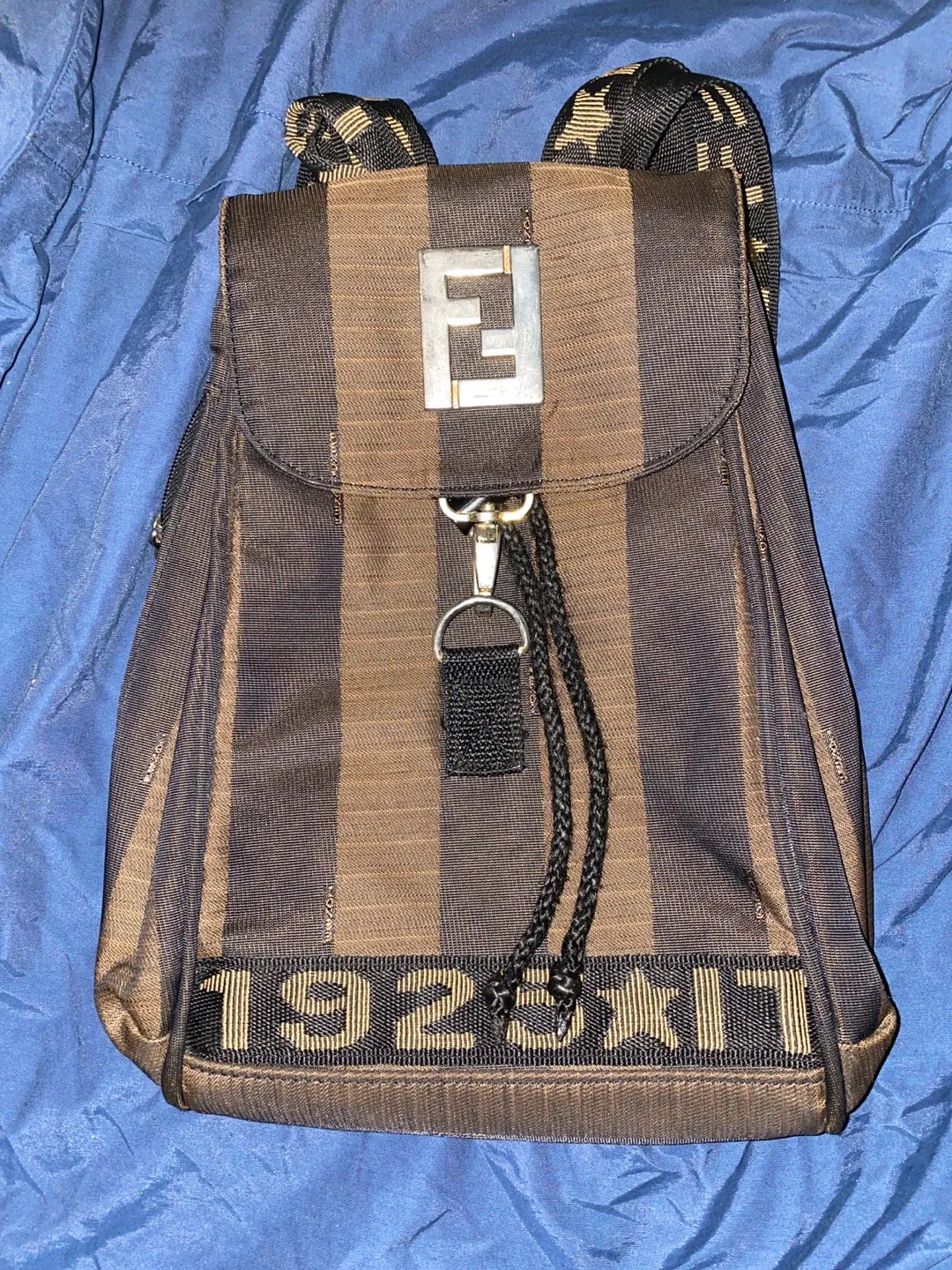 Fendi Vintage Striped Backpack