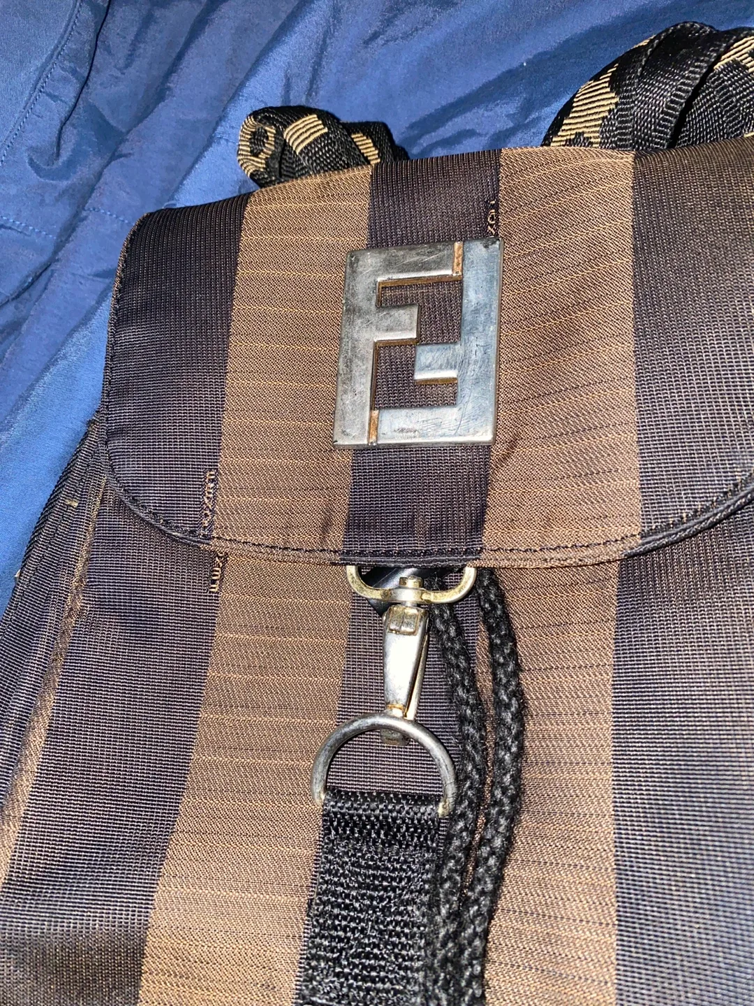Fendi Vintage Striped Backpack image indicator(3)