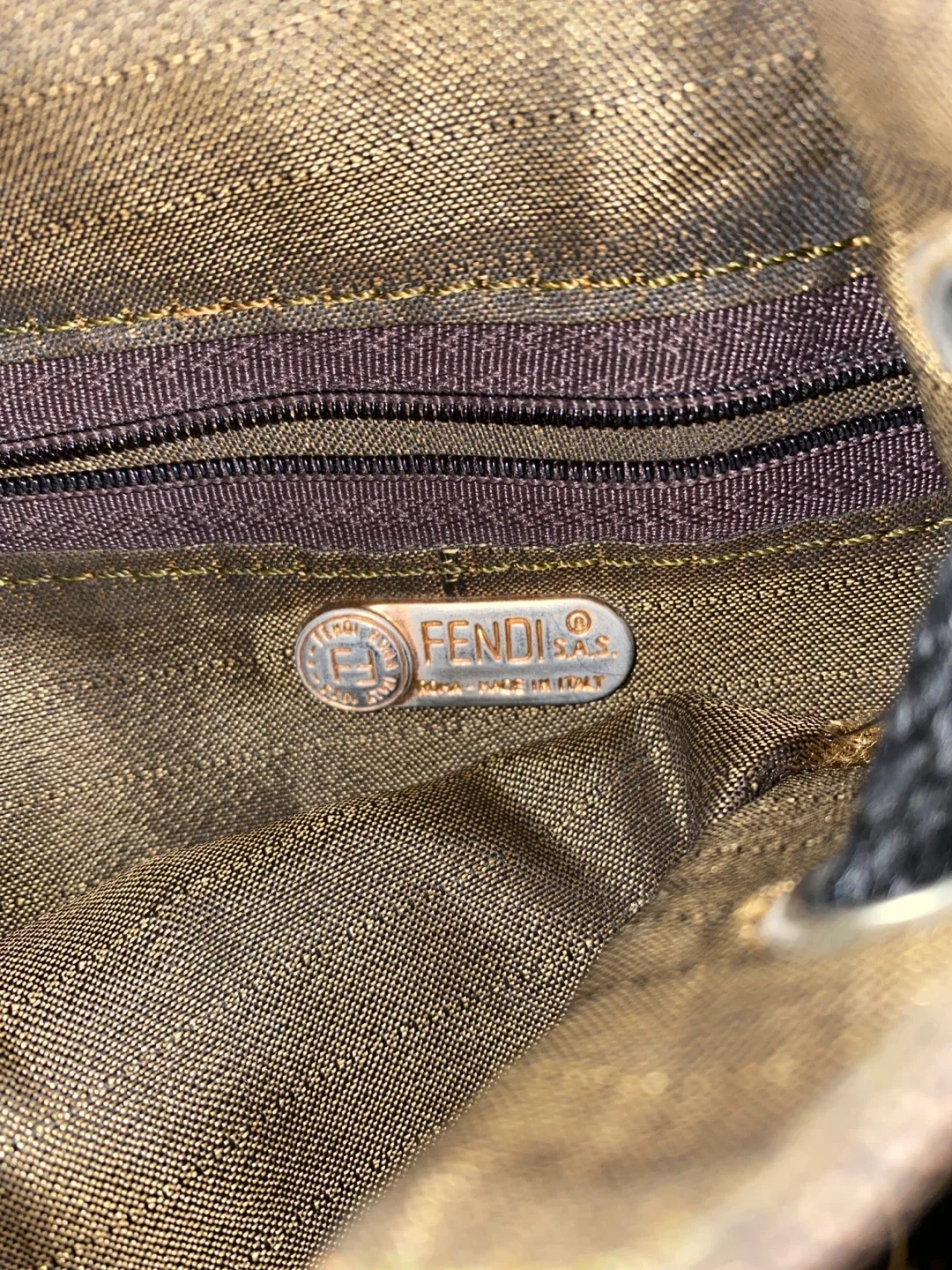 Fendi Vintage Striped Backpack image indicator(6)
