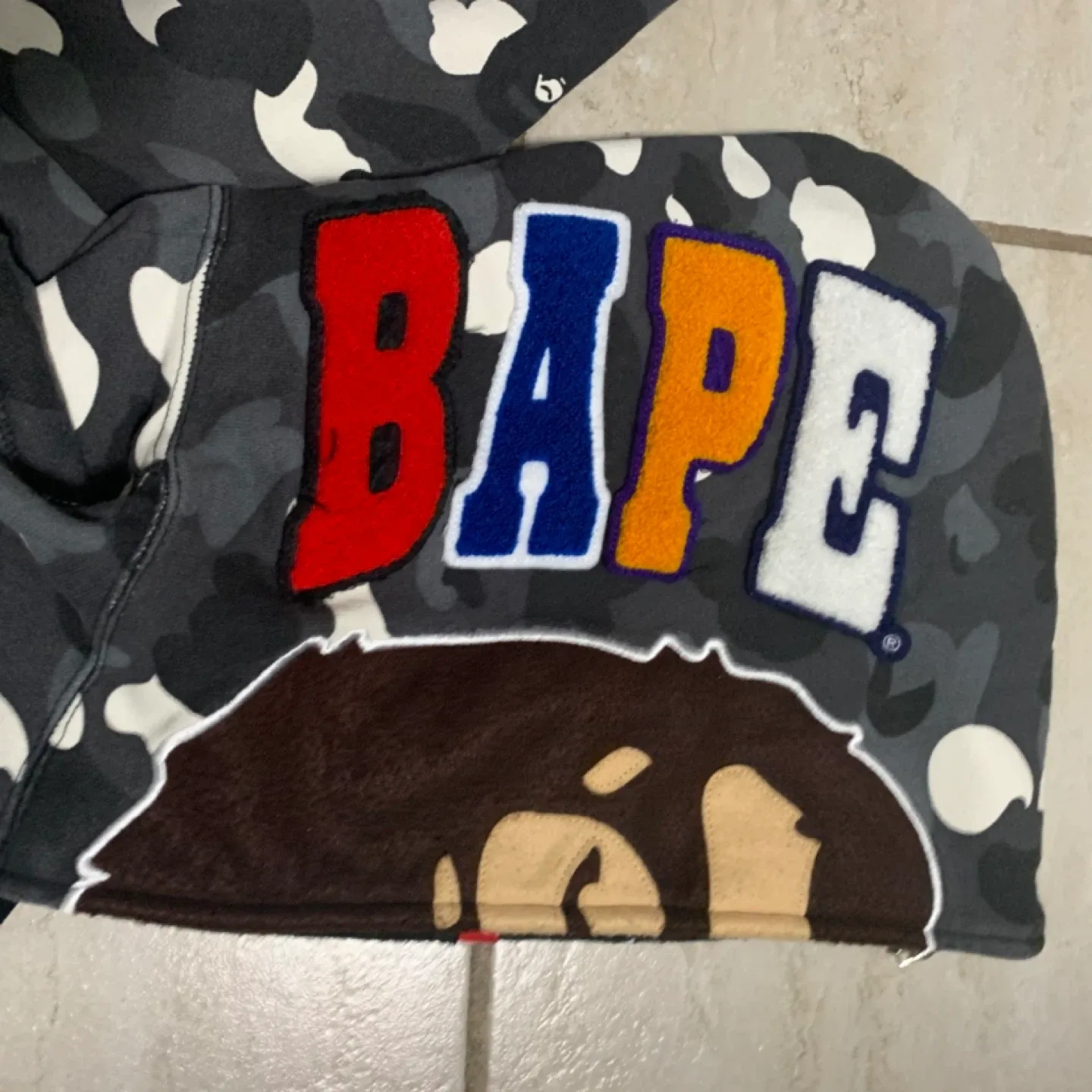 BAPE Black Camo Shark Full Zip Hoodie image indicator(2)