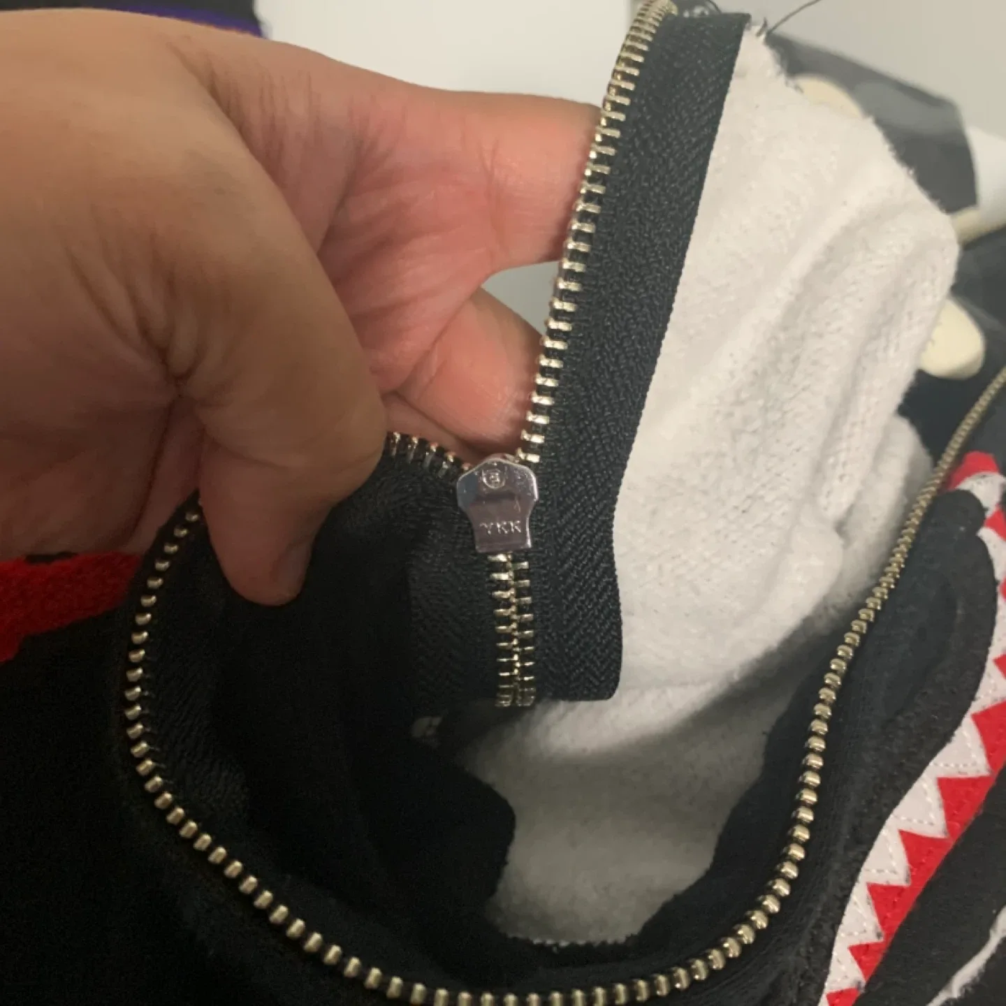 BAPE Black Camo Shark Full Zip Hoodie image indicator(9)