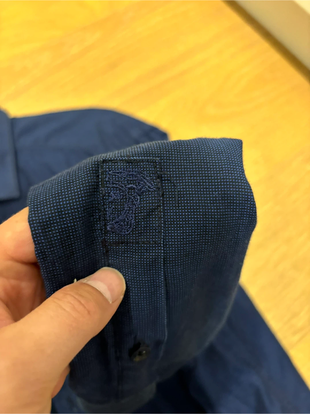Versace  Men's Navy Blue Button-Down Shirt - photo 2