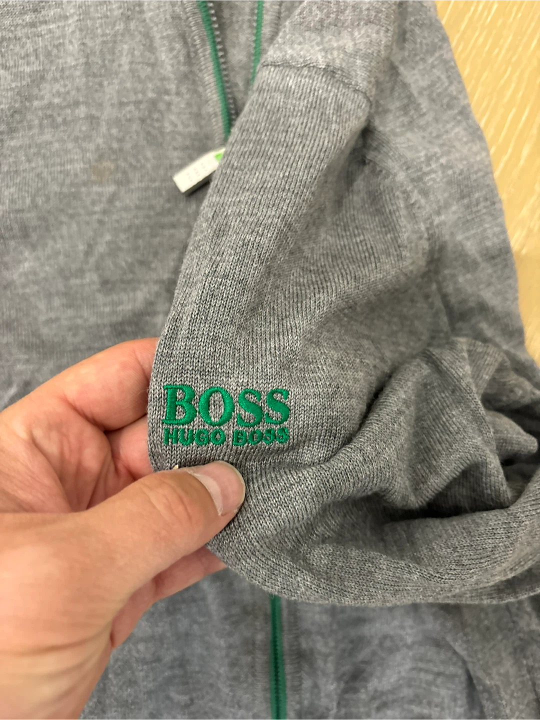 Hugo Boss Grey Zip-Up Cardigan - photo 2