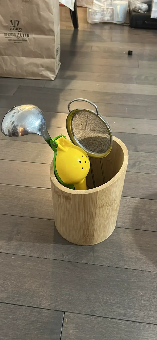 Bamboo Utensil Holder image indicator(5)