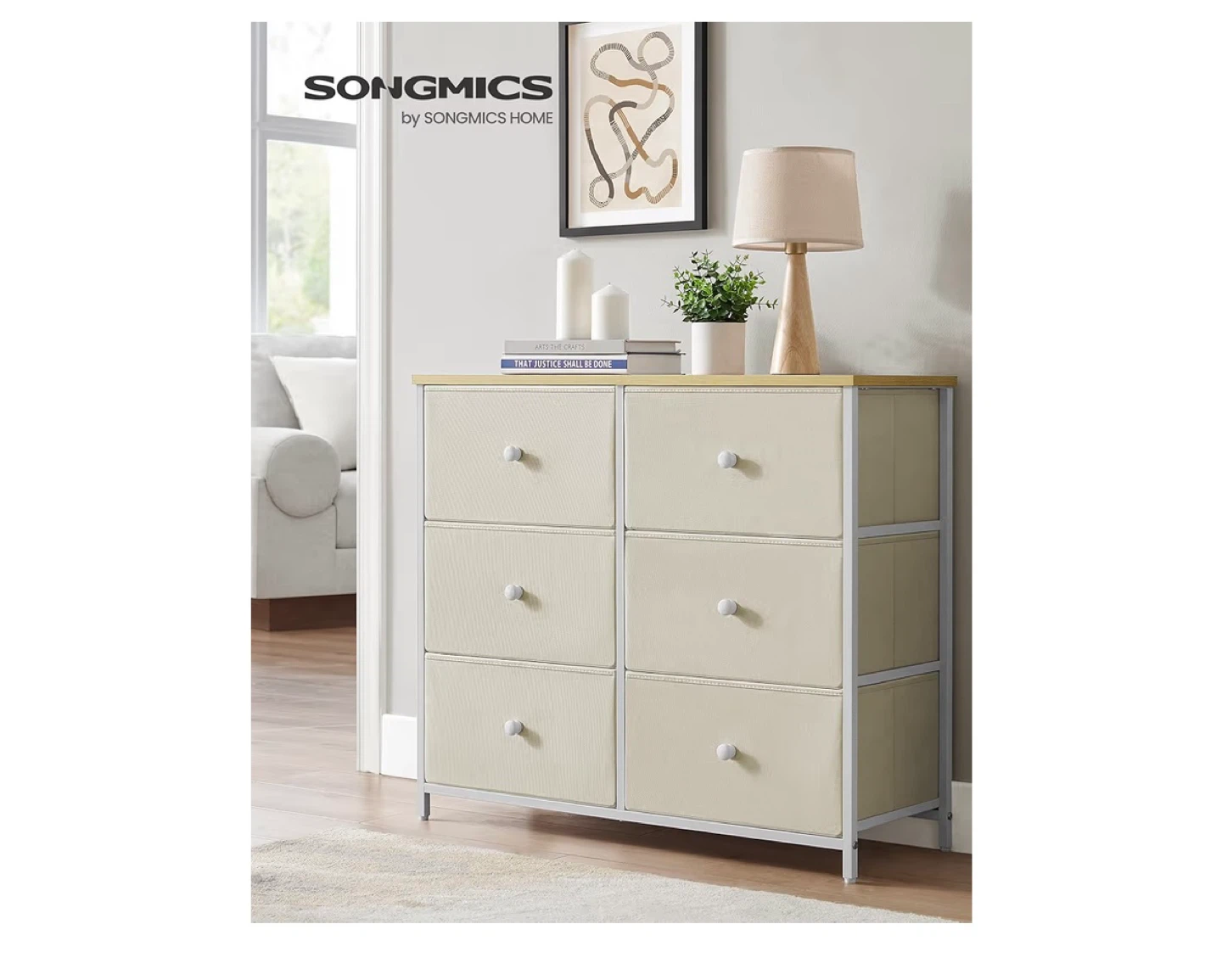 SONGMICS 6-Drawer Fabric Dresser - photo 3