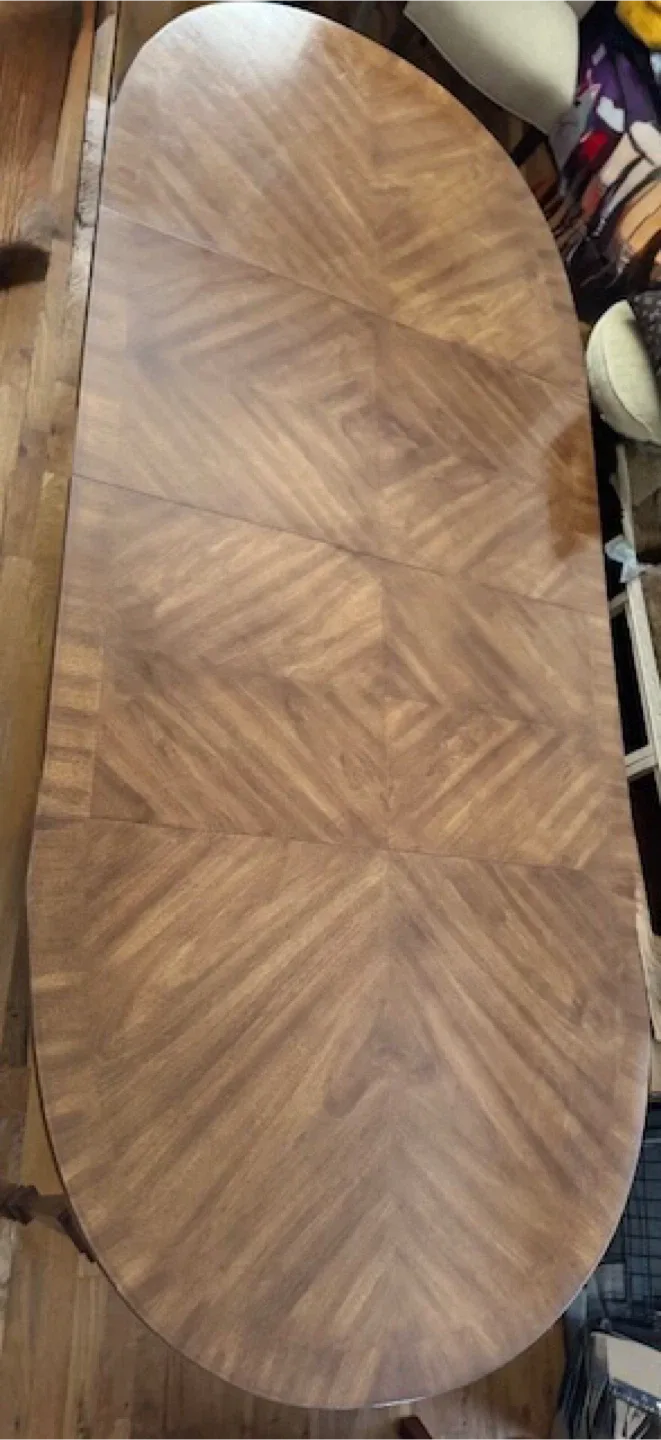 Oval Wooden Extendable Dining Table