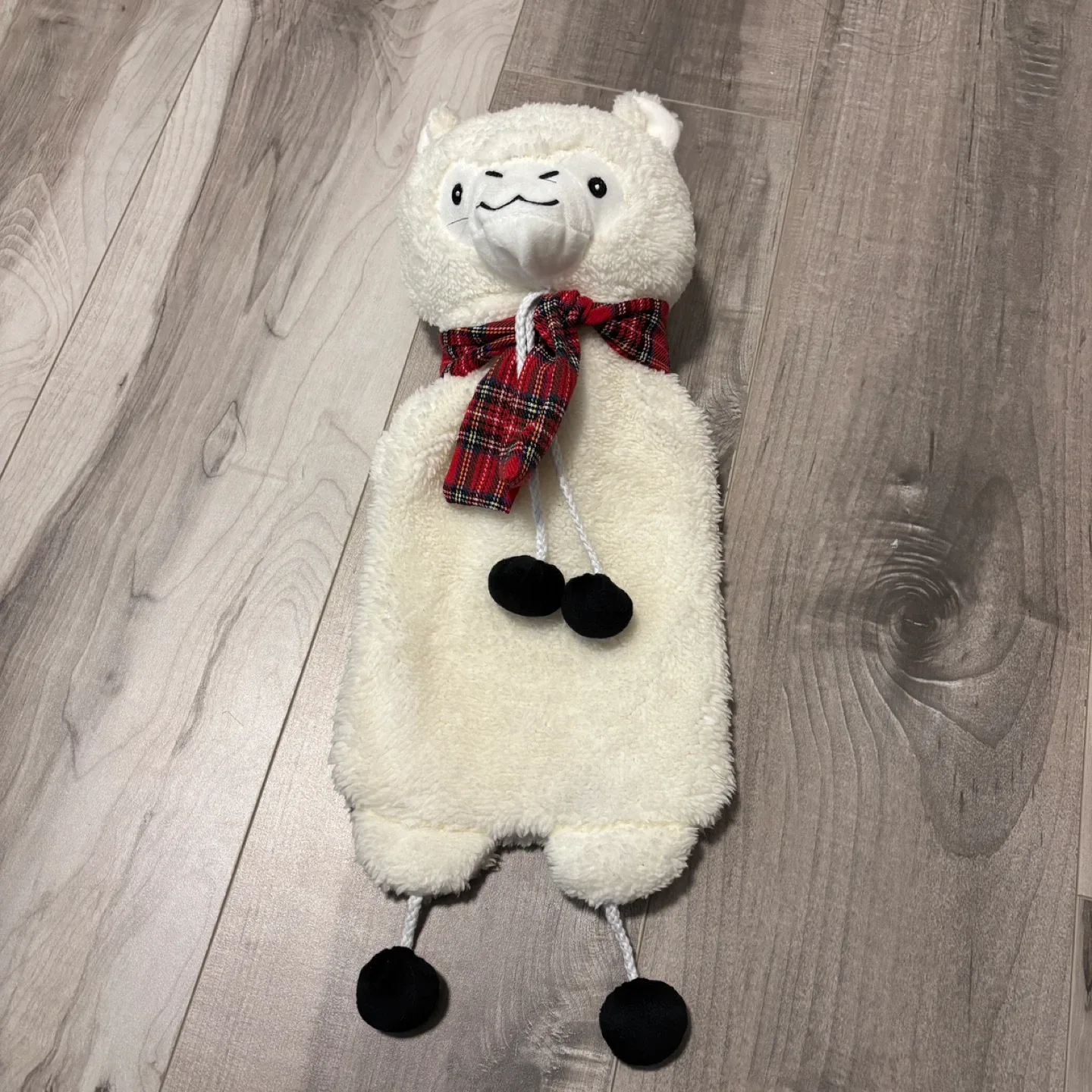 Stuffed animal with hot water bottle pocket