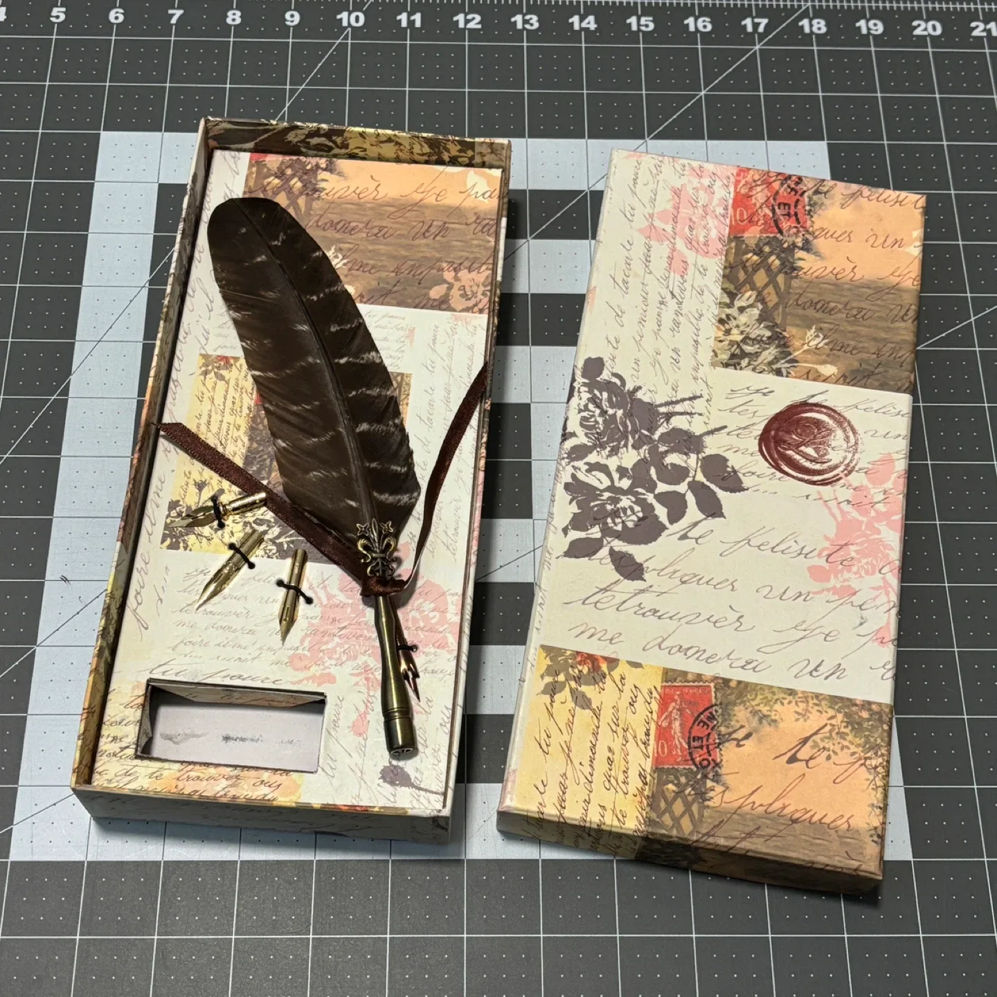 Feather pen calligraphy set