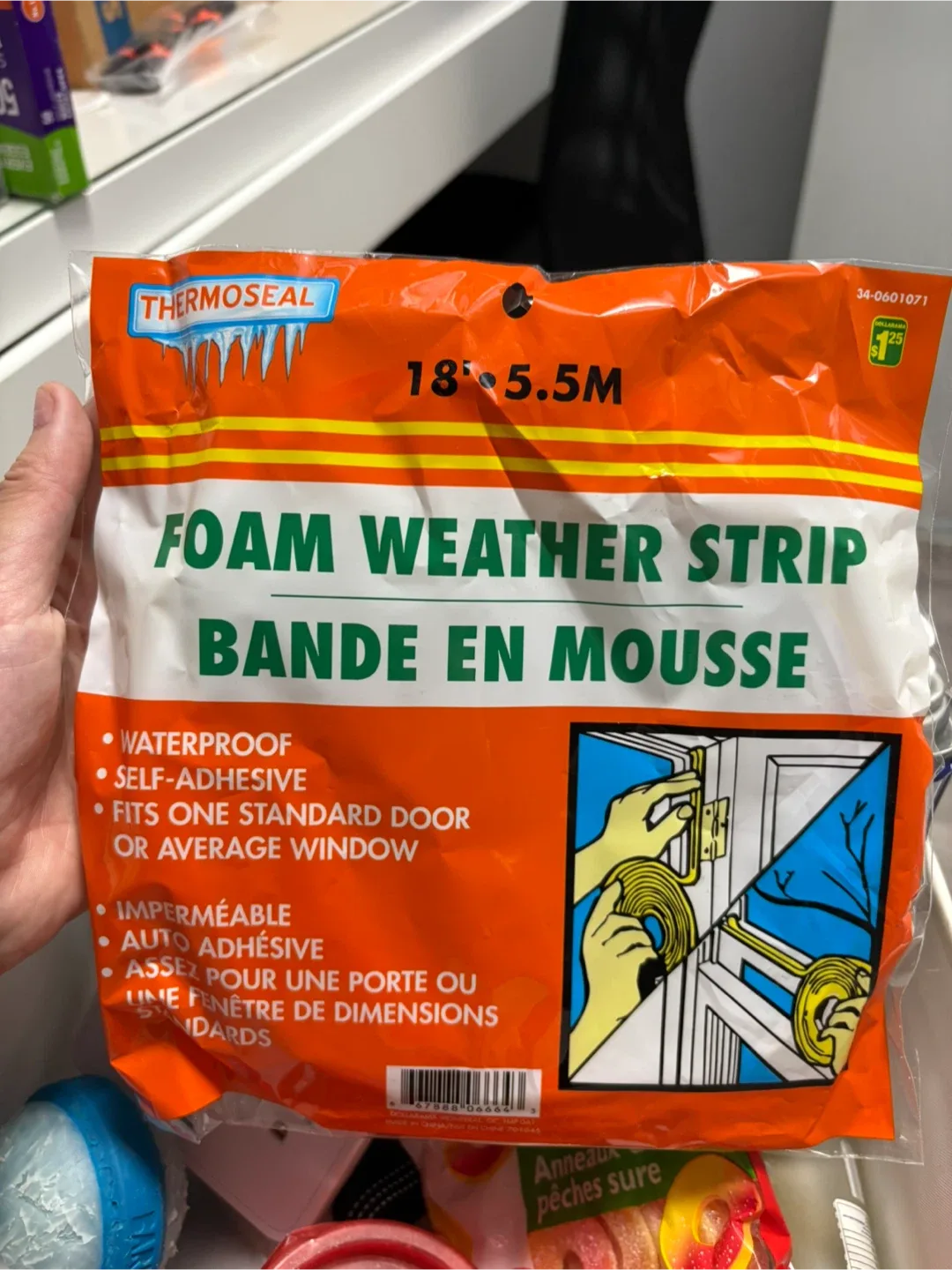 Foam Weather Strip 18' 5.5M