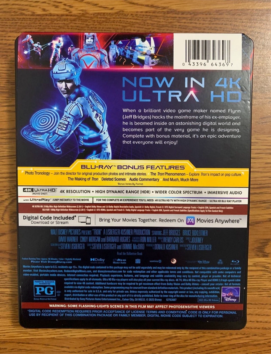 TRON (LE Collectible Steelbook) 4K UHD Blu-ray Combo Pack - photo 2