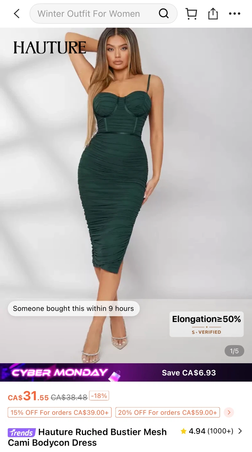 Midi green dress