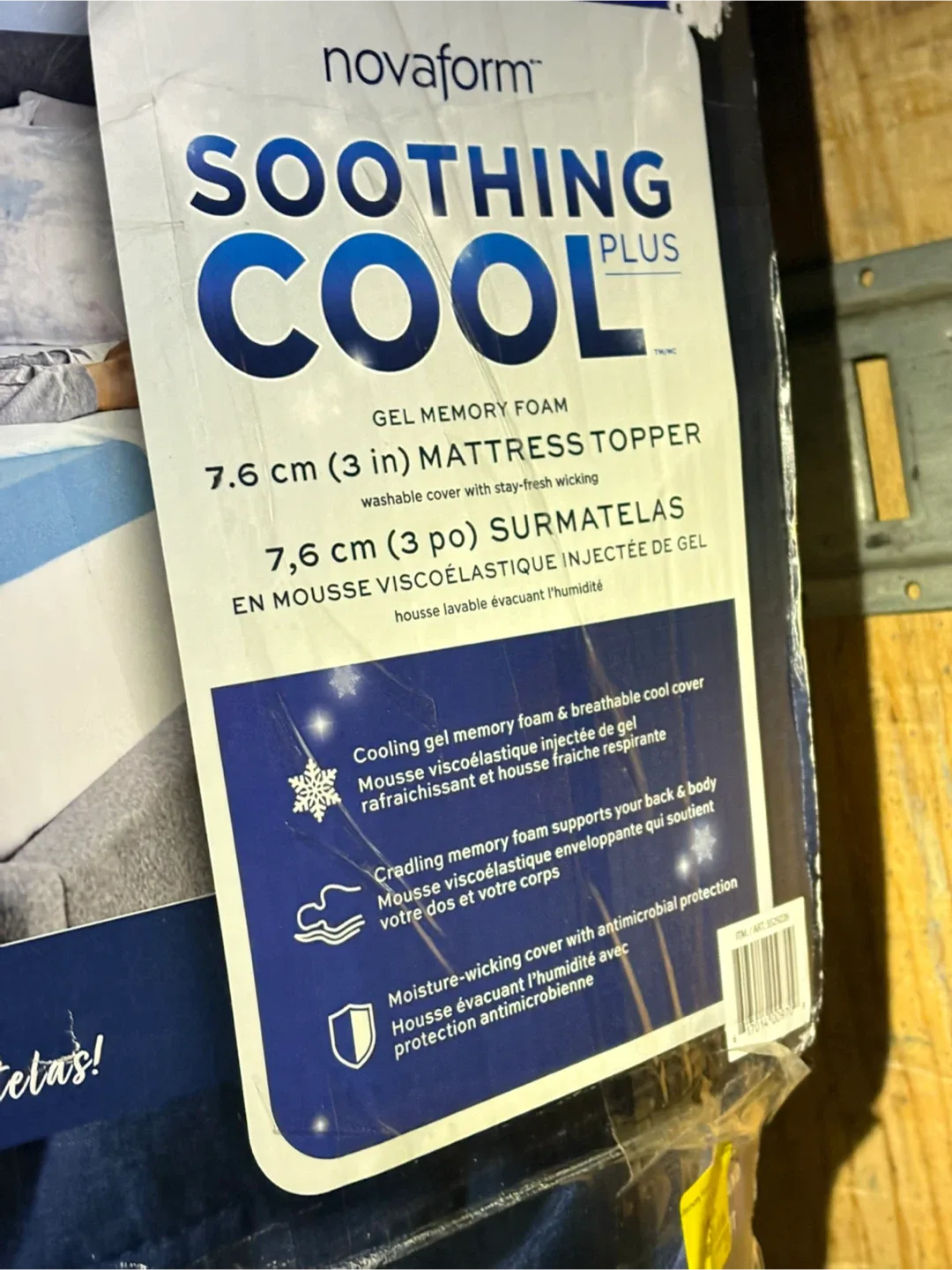 Novaform Soothing Cool Plus Gel Memory Foam Mattress Topper