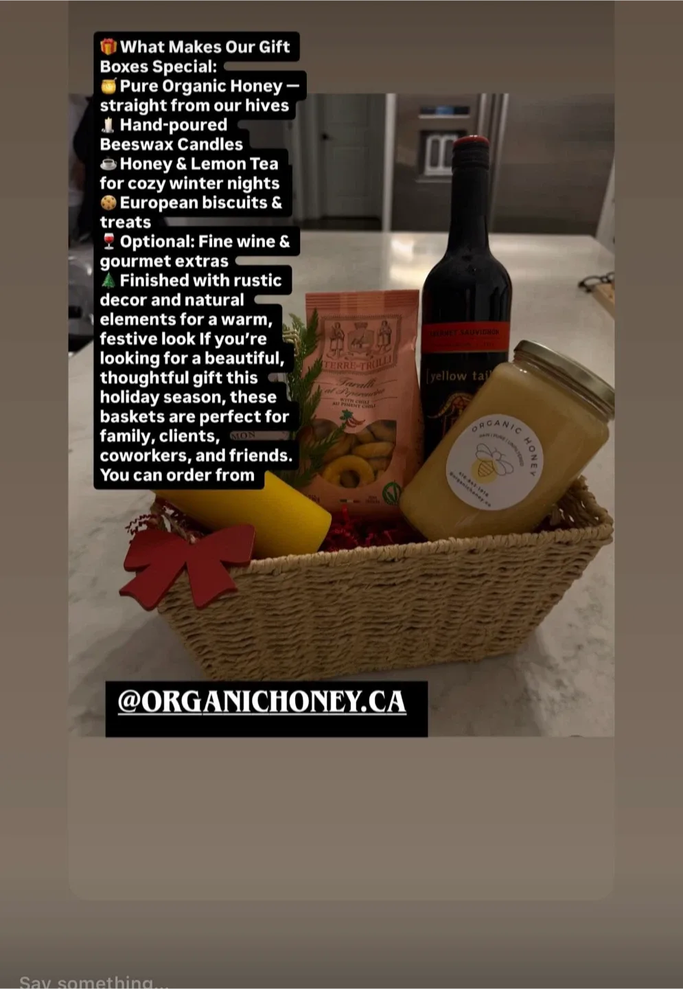 Organic Honey Gift Basket