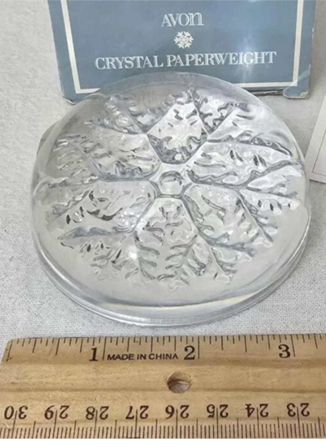 Avon Crystal Paperweight
