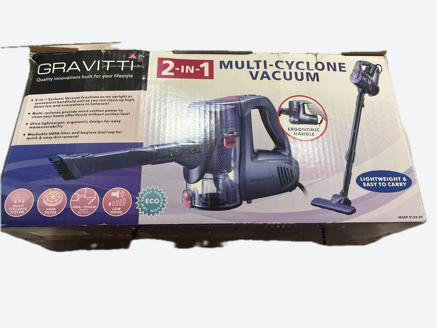 Gravitti 2-in-1 Multi-Cyclone Vacuum