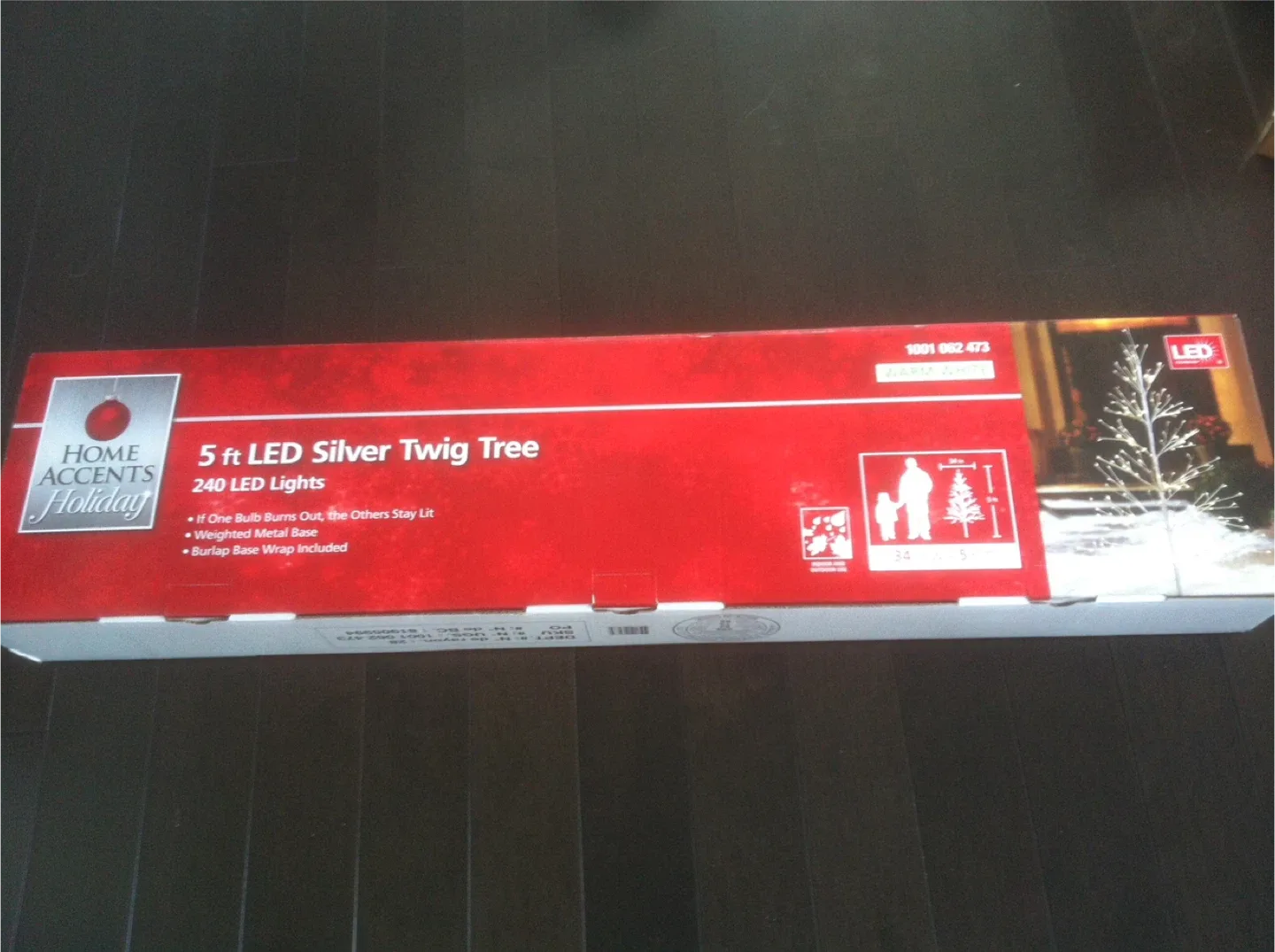 Home Accents Holiday 5ft LED Silver Twig Tree