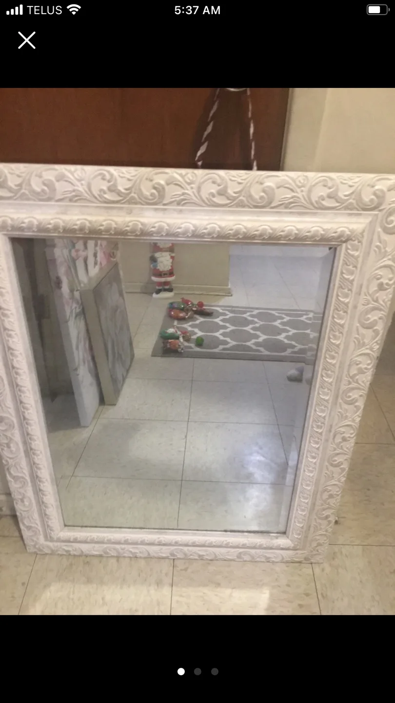 White Framed Mirror