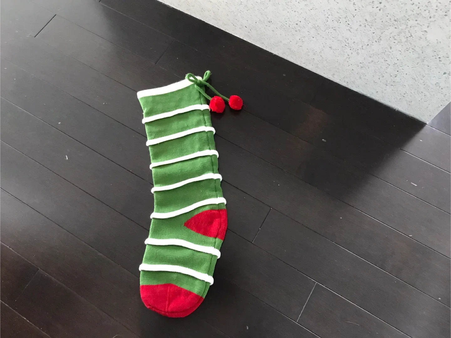 Christmas Stocking - Green, White & Red