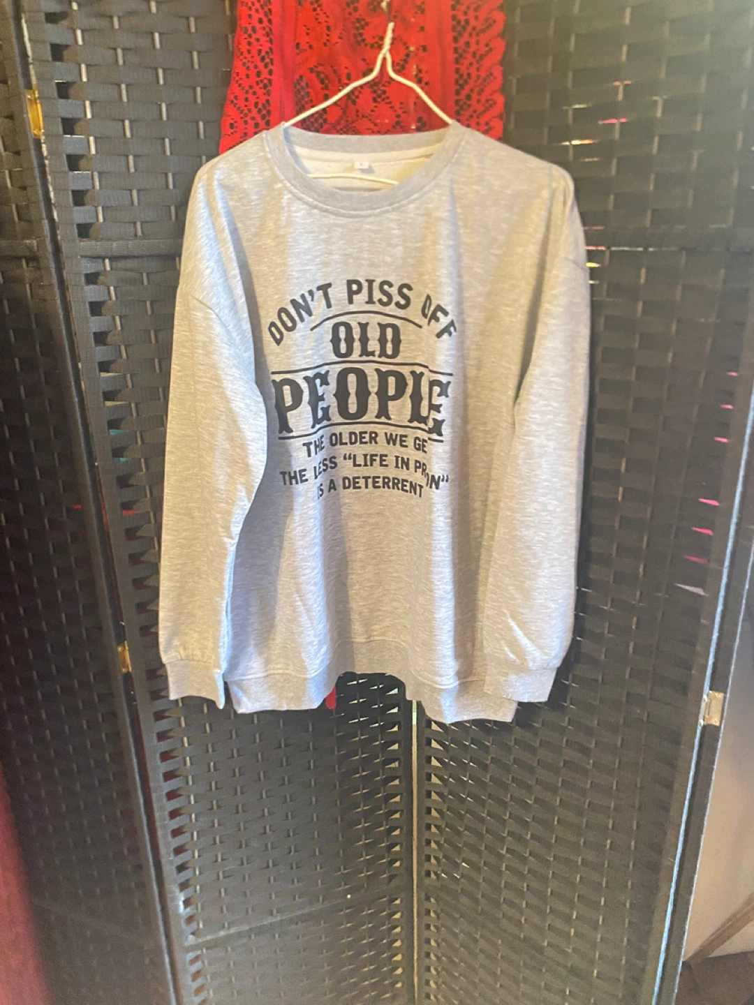 Gray "Don't Piss Off Old People" Sweatshirt - photo 2