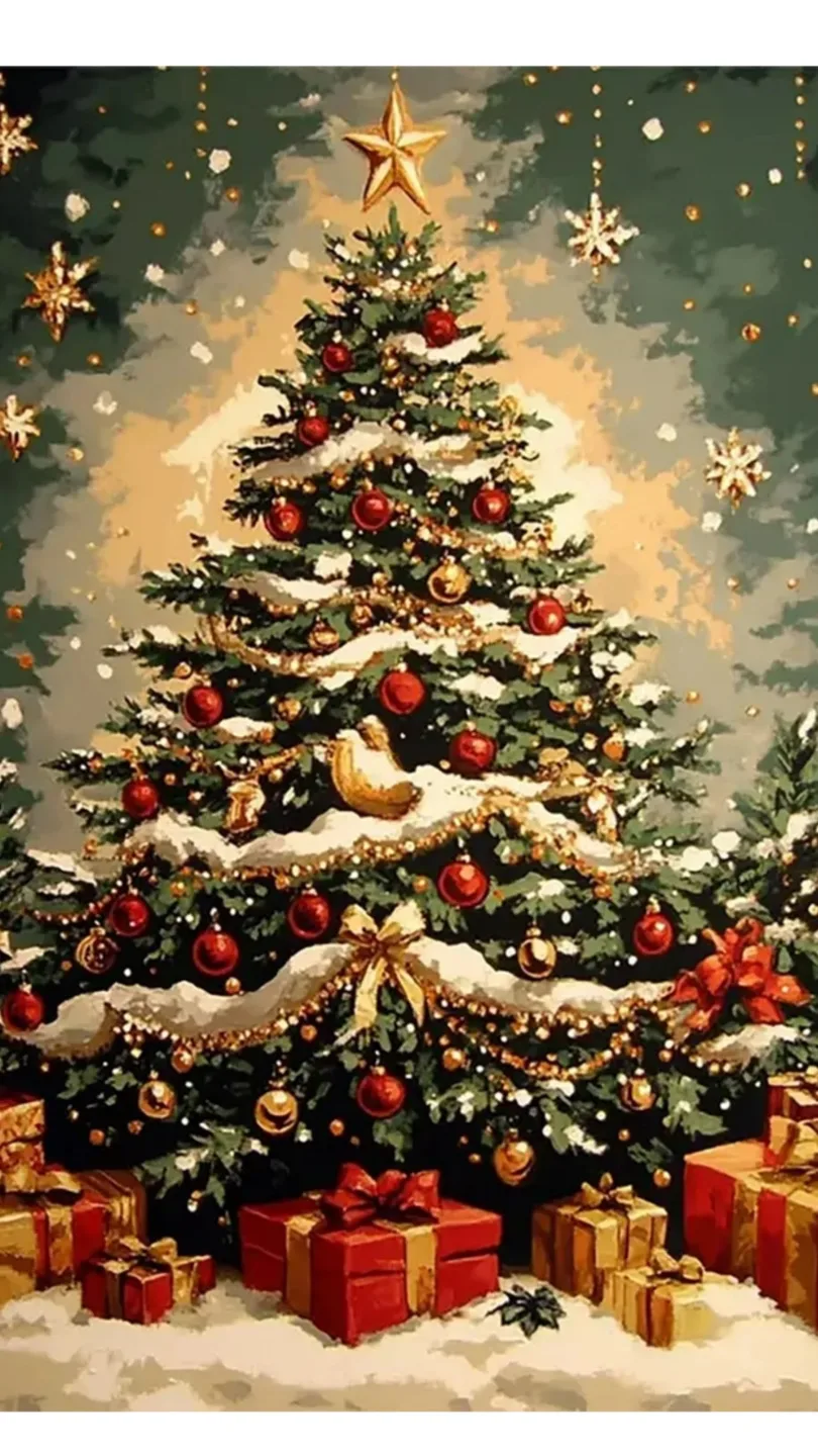 NEW XMAS TREE WALL PICTURE