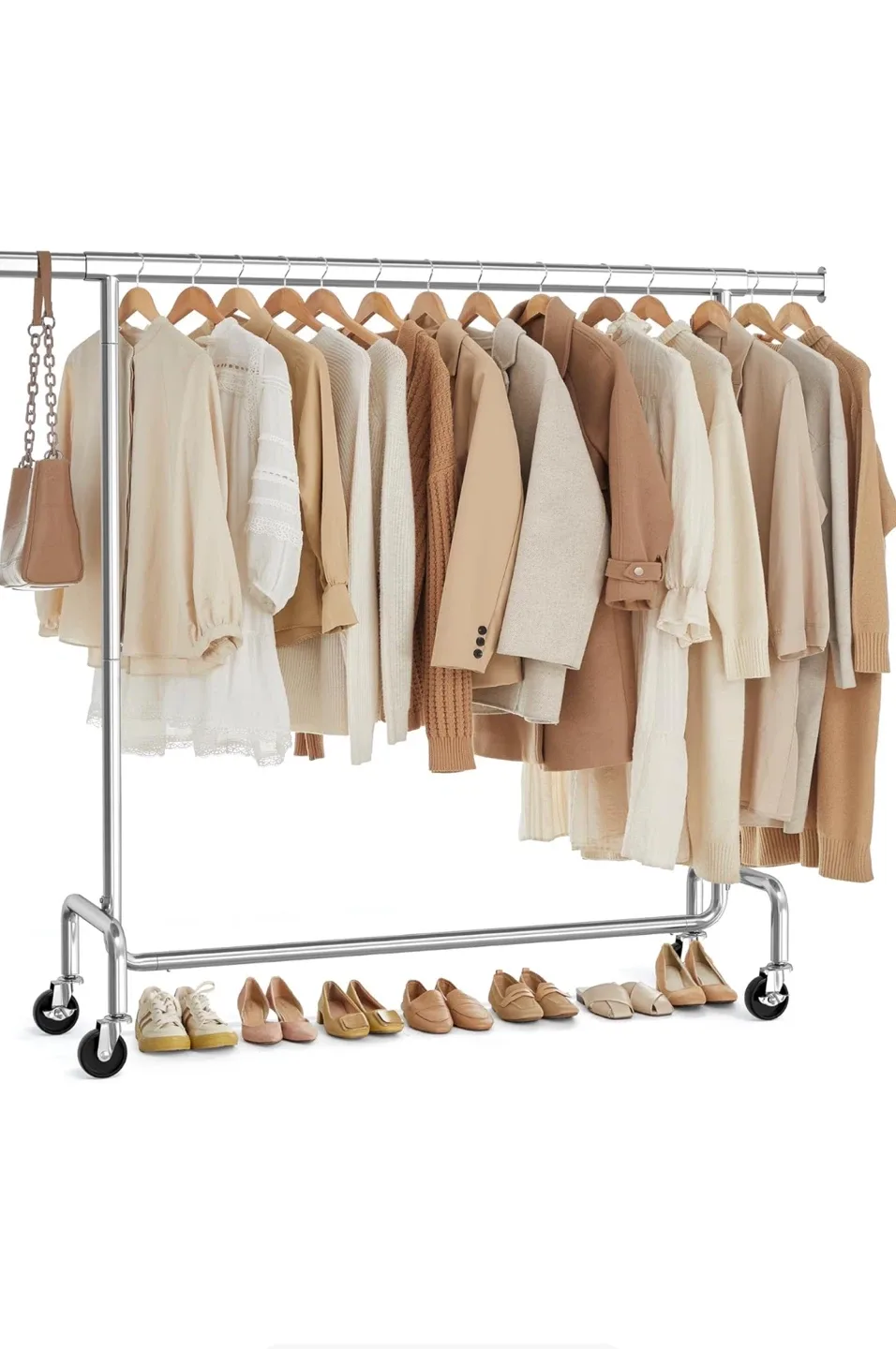 Rolling Garment Rack Clothes Organizer