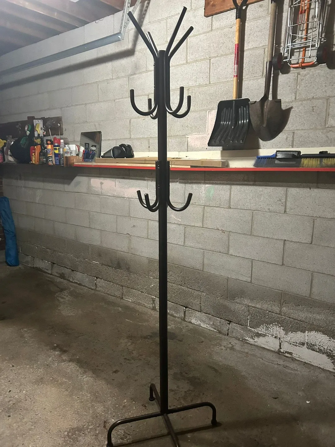 Standing Coat Rack - Black Metal