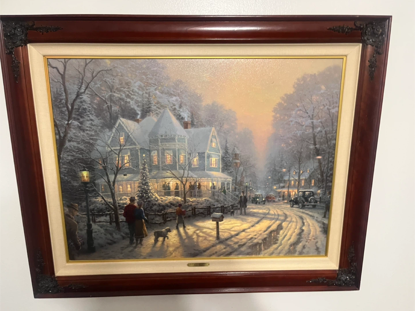 Thomas Kinkade "A Holiday Gathering" Canvas