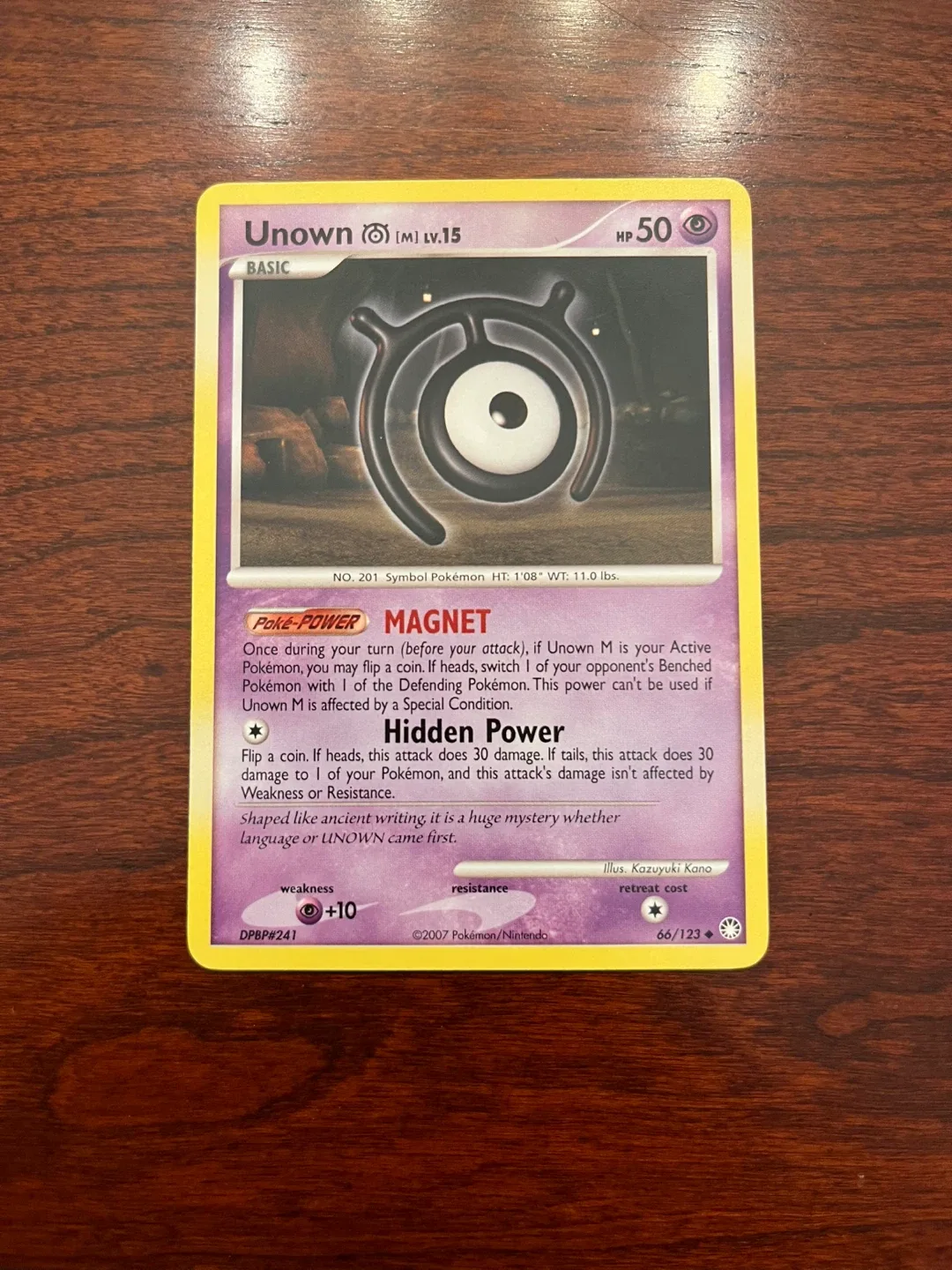 Pokémon UNOWN M - 66/123 - UNCOMMON - REVERSE HOLO