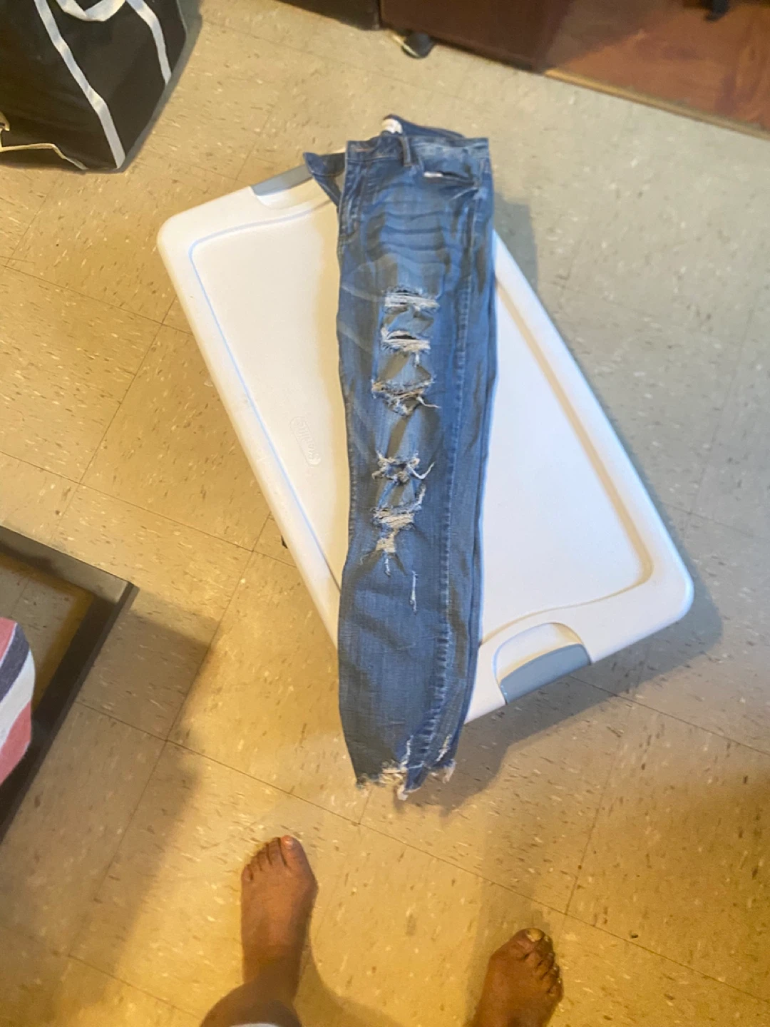 Distressed Denim Jeans - photo 3