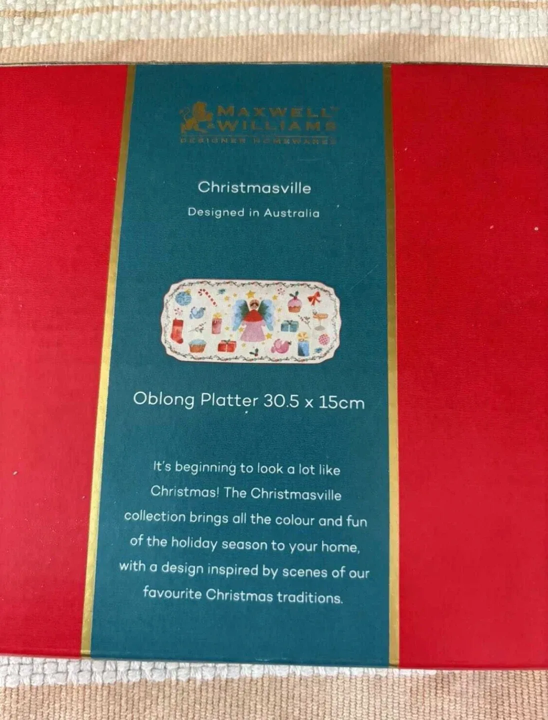 Maxwell & Williams Christmasville Oblong Platter - New in Box! image indicator(2)