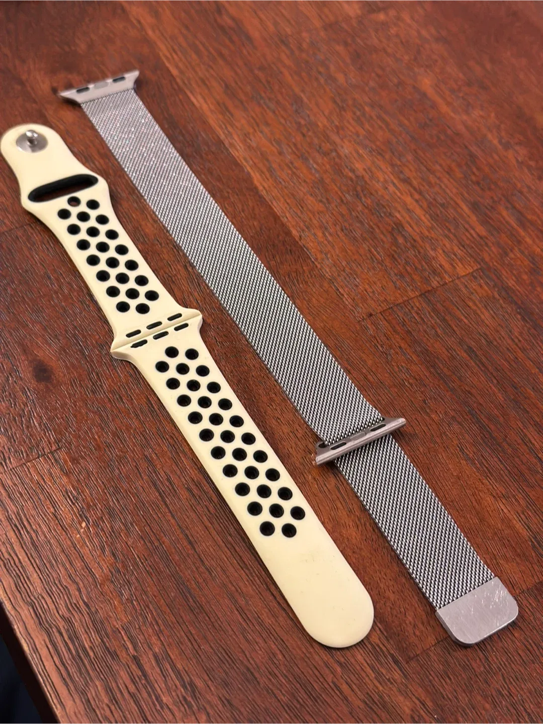 Apple Watch Bands - Cream & Silver
