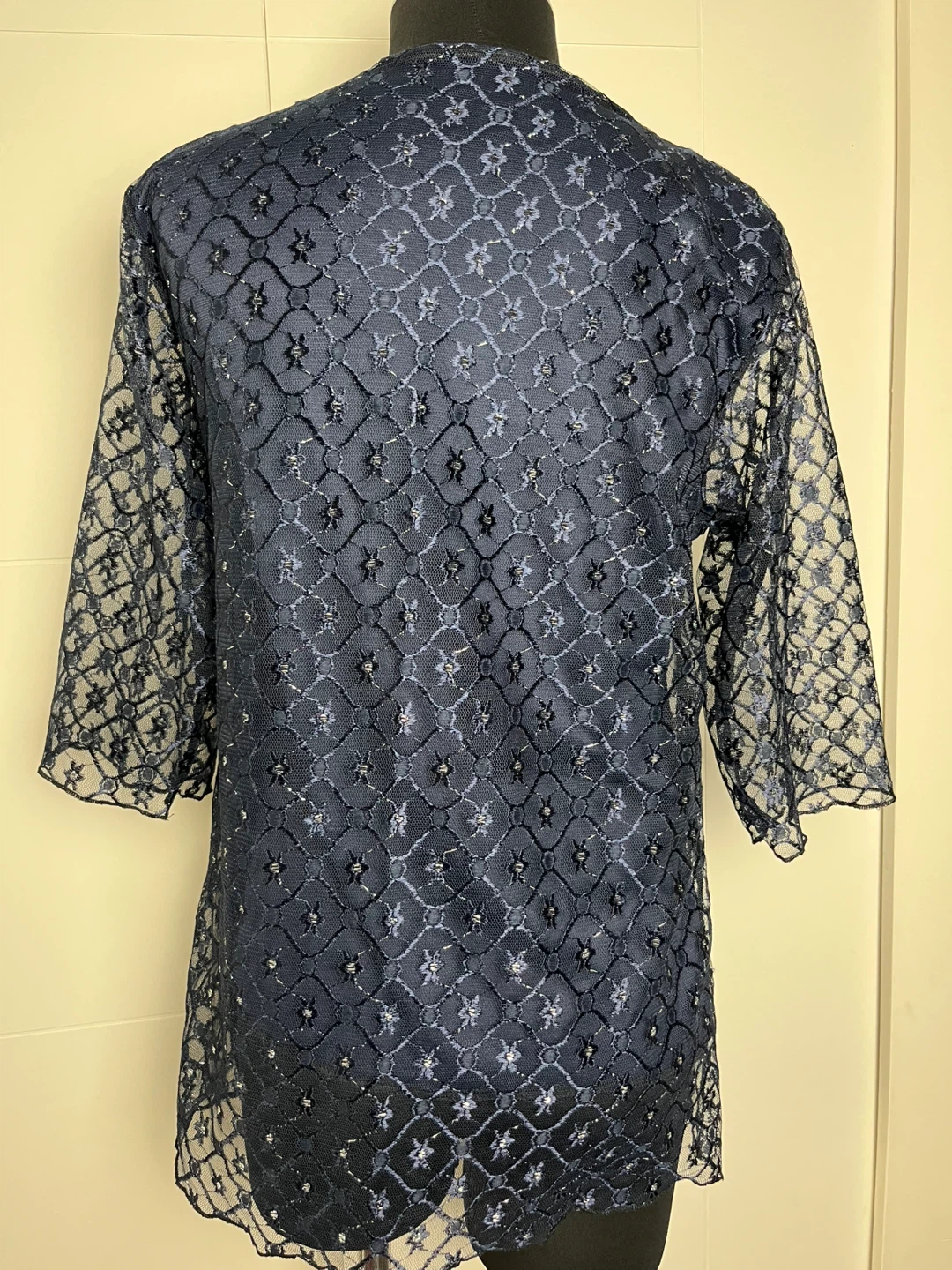 Lace Top - Navy Blue Size S - photo 2