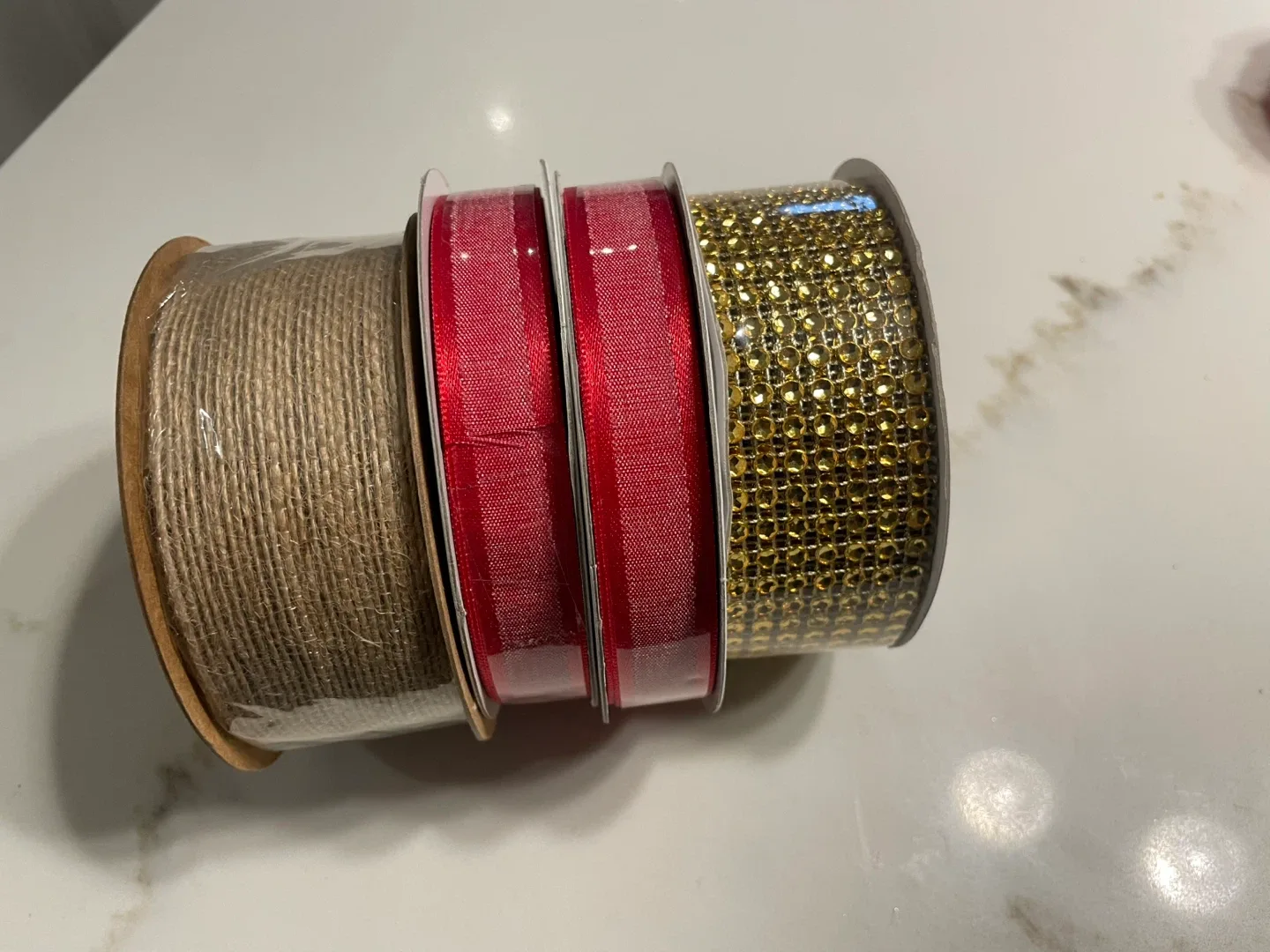 Ribbon Bundle - Brown, Red, Gold #cleanout