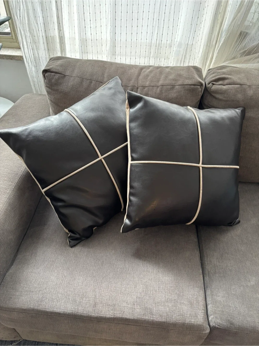 Throw Pillows - Beige and Black #cleanout