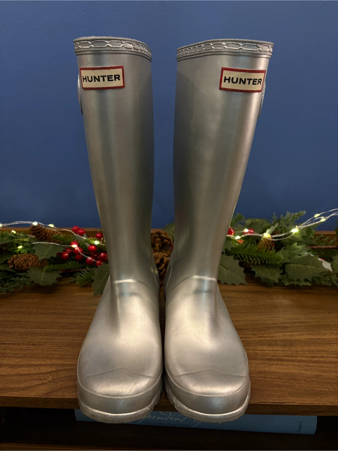 Hunter Silver Rain Boots - US Women's 6