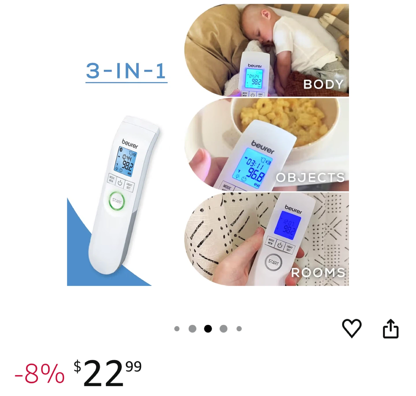 Beurer FT95 Thermometer for Adults and Kids - photo 3