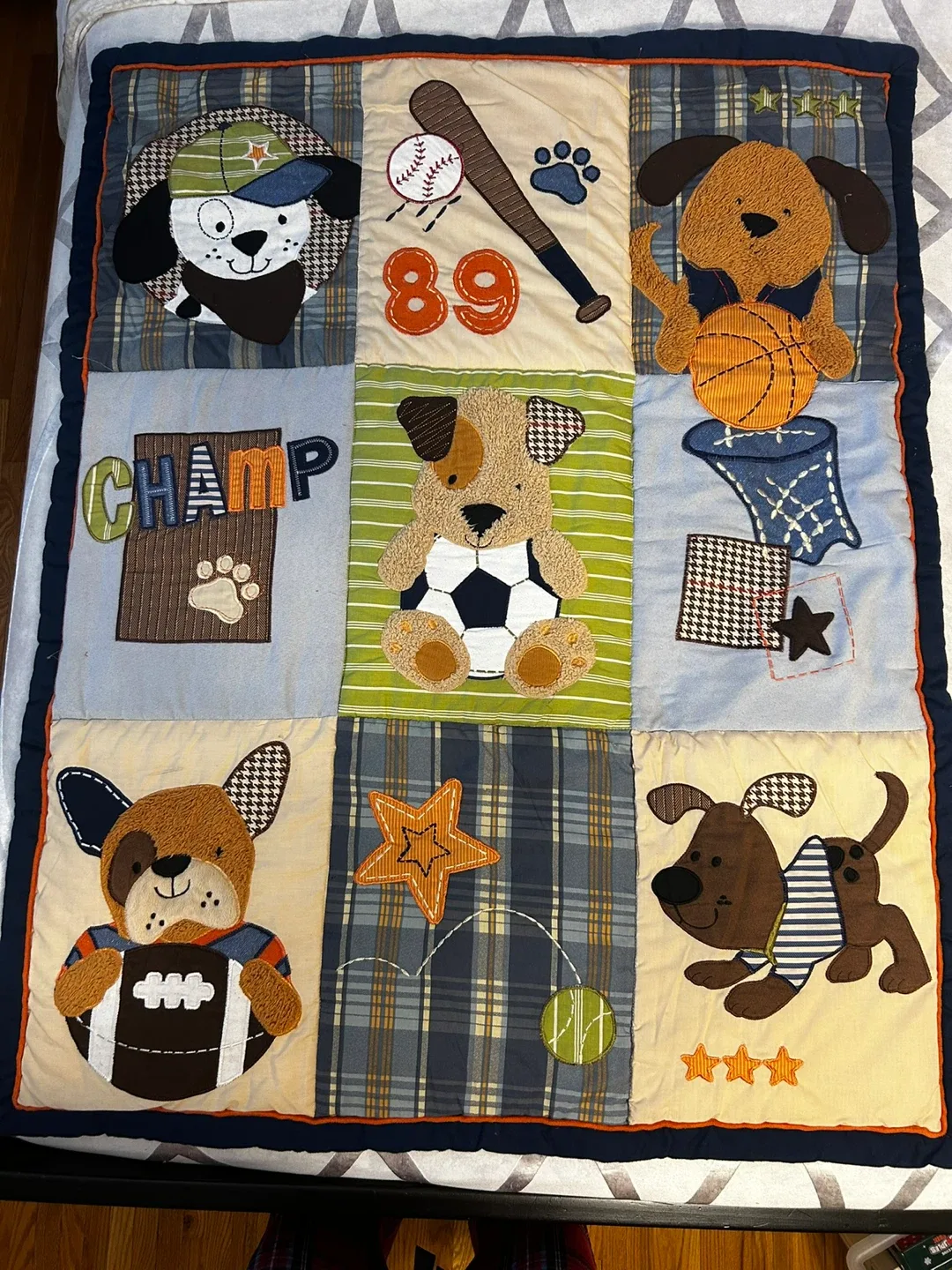 Dog-Themed Baby Quilt & wall decor