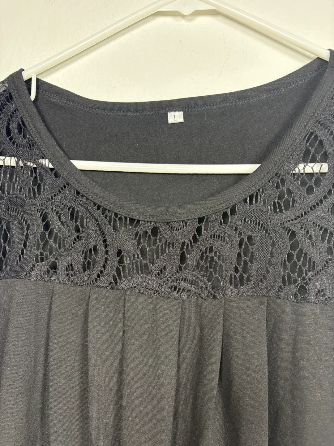 Black Lace Tank Top - Size L #cleanout image indicator(2)