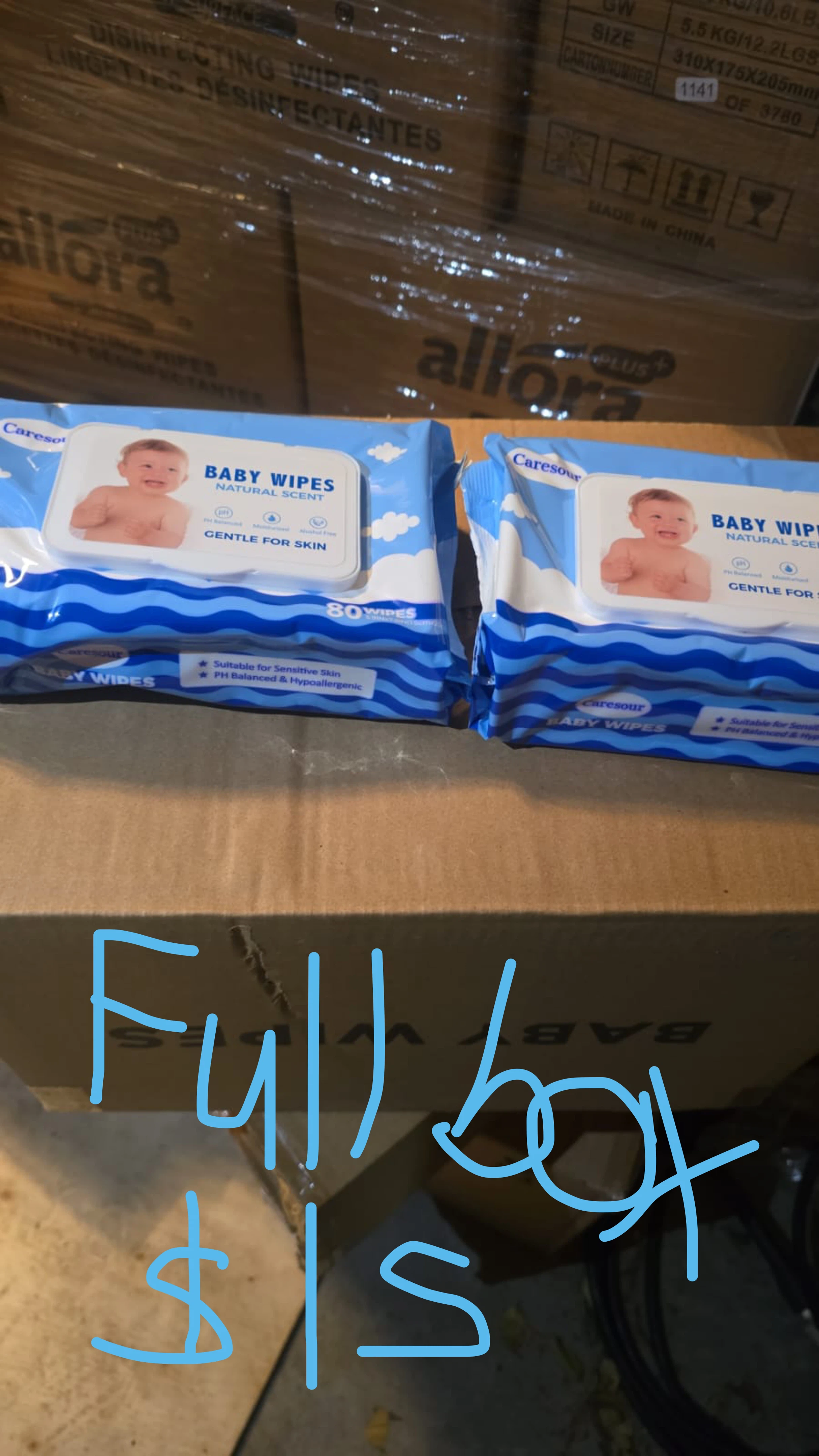 Caresour Baby Wipes - 80 Wipes 12 bag in the box - photo 2