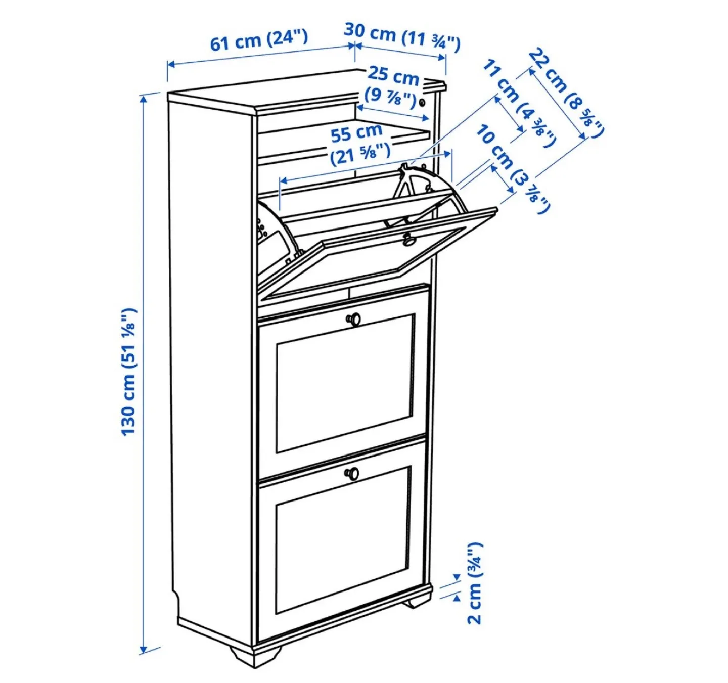 IKEA Hemnes Shoe Cabinet - White moving out sale
