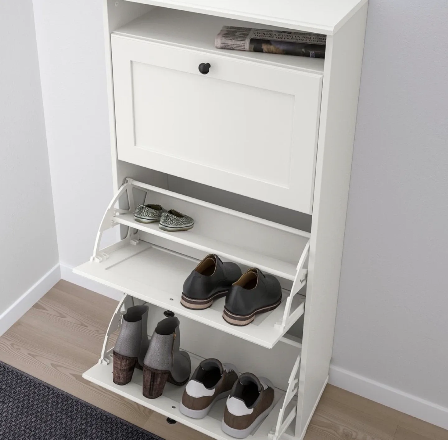IKEA Hemnes Shoe Cabinet - White moving out sale image indicator(2)