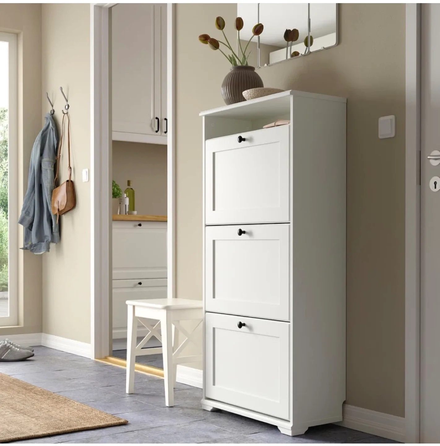 IKEA Hemnes Shoe Cabinet - White moving out sale image indicator(3)