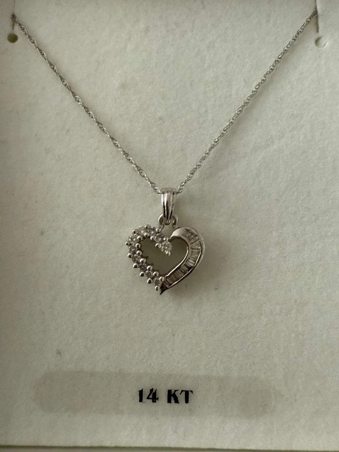 14 KT Heart Necklace 16” chain included