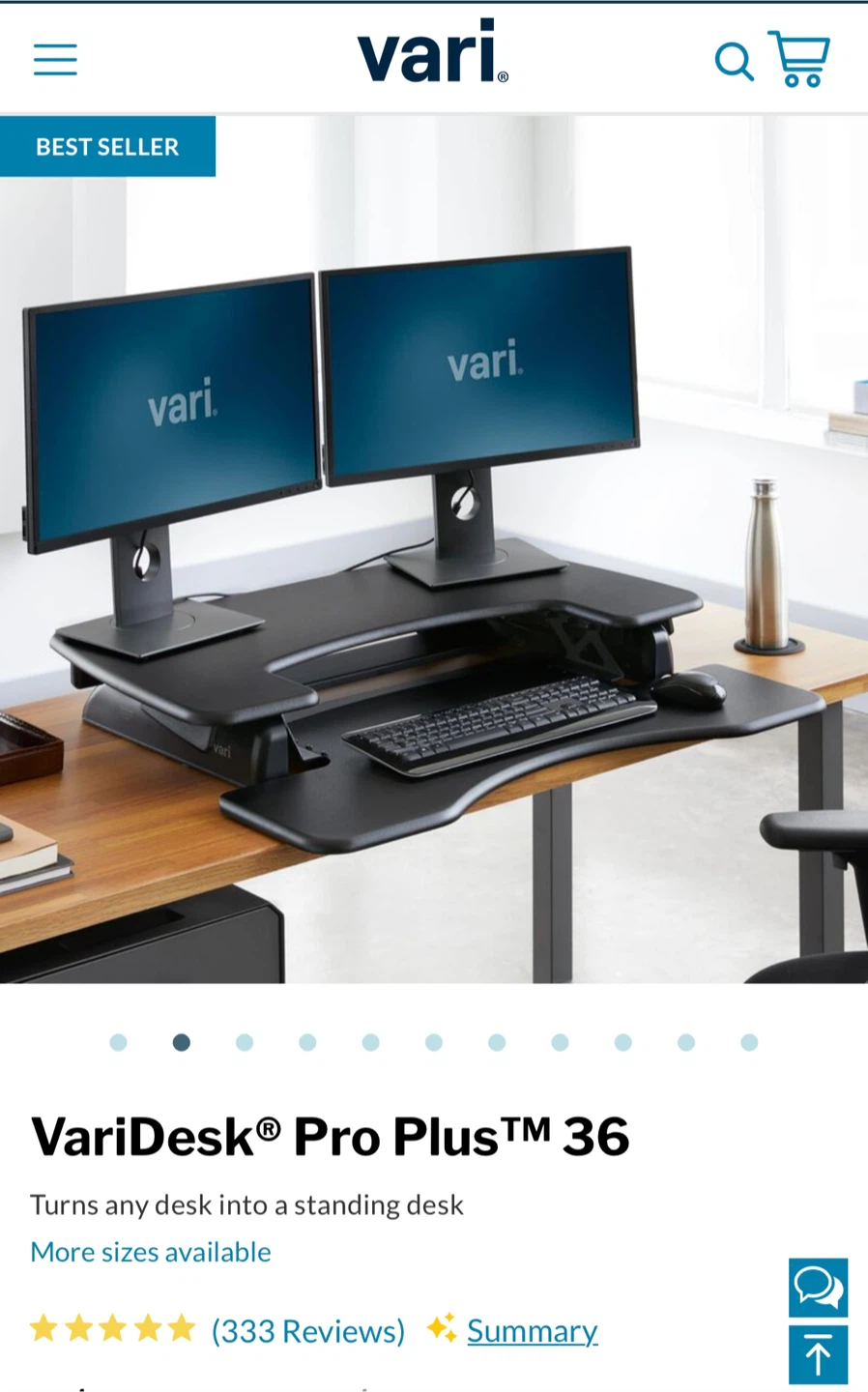 VariDesk Pro Plus 36 Standing Desk Converter - photo 2